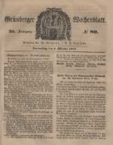 Grünberger Wochenblatt, No. 80. (4. October 1849).