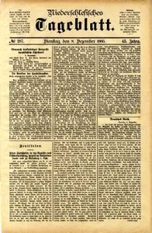 Niederschlesisches Tageblatt, no 287 (Dienstag, den 8. Dezember 1885)