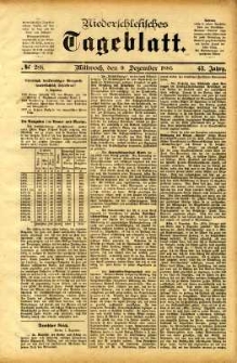 Niederschlesisches Tageblatt, no 288 (Mittwoch, den 9. Dezember 1885)