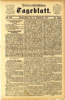 Niederschlesisches Tageblatt, no 289 (Donnerstag, den 10. Dezember 1885)