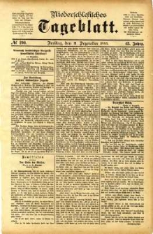 Niederschlesisches Tageblatt, no 290 (Freitag, den 11. Dezember 1885)