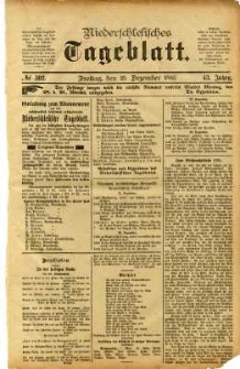 Niederschlesisches Tageblatt, no 302 (Freitag, den 25. Dezember 1885)