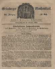 Grünberger Wochenblatt, No. 84. (18. October 1849).