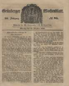 Grünberger Wochenblatt, No. 85. (22. October 1849).