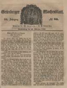 Grünberger Wochenblatt, No. 86. (25. October 1849).