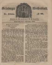 Grünberger Wochenblatt, No. 88. (1. November 1849).