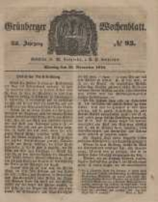 Grünberger Wochenblatt, No. 93. (19. November 1849).