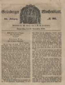 Grünberger Wochenblatt, No. 96. (29. November 1849).