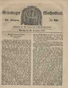 Grünberger Wochenblatt, No. 99. (10. December 1849).