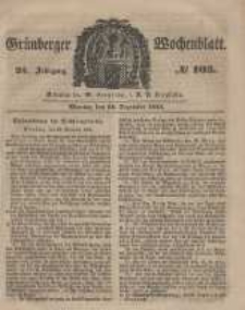 Grünberger Wochenblatt, No. 103. (24. December 1849).