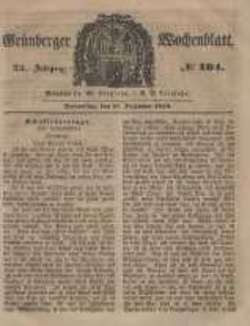 Grünberger Wochenblatt, No. 104. (27. December 1849).