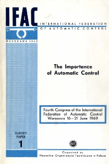 The Importance of Automatic Control - Otwarcie. Przem&oacute;wienie powitalne Prezydenta IFAC (1)