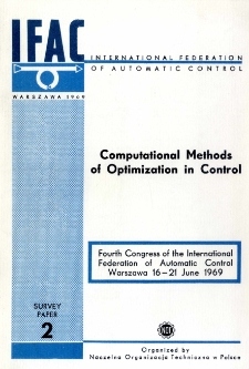 Computational Methods of Optimization in Control = Metody obliczeniowe w optymalizacji (2)