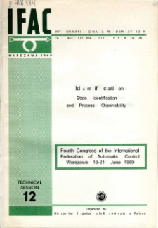 Identification. State Identification and Process Observability = Identyfikacja. Identyfikacja stanu i obserwowalność proces&oacute;w (12)
