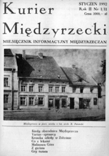 Kurier Międzyrzecki. Miesięcznik Informacyjny Międzyrzeczan, nr 1 (styczeń 1992 r.)