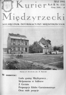 Kurier Międzyrzecki. Miesięcznik Informacyjny Międzyrzeczan, nr 5 (maj 1992 r.)
