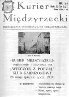 Kurier Międzyrzecki. Miesięcznik Informacyjny Międzyrzeczan, nr 5 (maj 1993 r.)