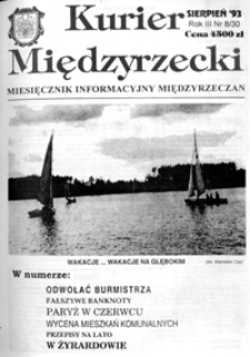 Kurier Międzyrzecki. Miesięcznik Informacyjny Międzyrzeczan, nr 8 (sierpień 1993 r.)