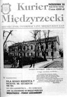 Kurier Międzyrzecki. Miesięcznik Informacyjny Międzyrzeczan, nr 10 (październik 1993 r.)