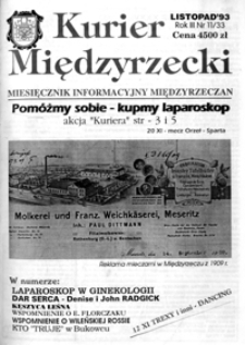 Kurier Międzyrzecki. Miesięcznik Informacyjny Międzyrzeczan, nr 11 (listopad 1993 r.)