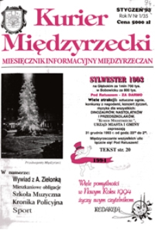 Kurier Międzyrzecki. Miesięcznik Informacyjny Międzyrzeczan, nr 1 (styczeń 1994 r.)