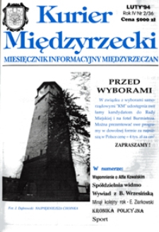 Kurier Międzyrzecki. Miesięcznik Informacyjny Międzyrzeczan, nr 2 (luty 1994 r.)