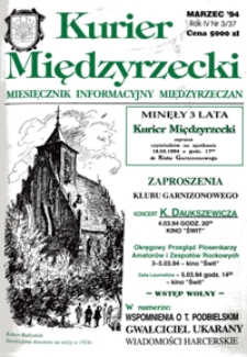 Kurier Międzyrzecki. Miesięcznik Informacyjny Międzyrzeczan, nr 3 (marzec 1994 r.)