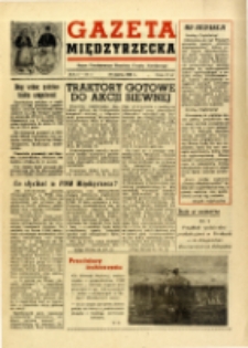 Gazeta Międzyrzecka: Organ Powiatowego Frontu Narodowego, nr 1 (30 marca 1955 r.)