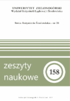 Zeszyty Naukowe Uniwersytetu Zielonogórskiego: Inżynieria Środowiska, Tom 38