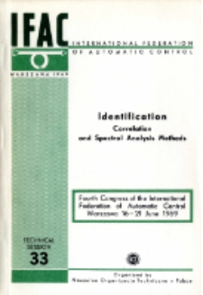 Identification: Correlation and Spectral Analysis Methods = Identyfikacja: Metody korelacyjne i analizy widmowej (33)
