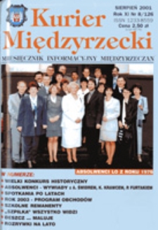 Kurier Międzyrzecki. Miesięcznik Informacyjny Międzyrzeczan, nr 8 (sierpień 2001 r.)