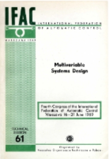 Multivariable Systems Design = Projektowanie układów wielowymiarowych (61)
