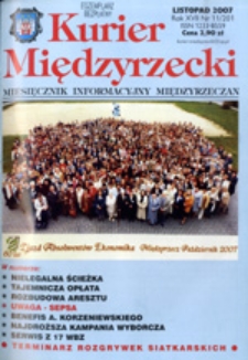 Kurier Międzyrzecki. Miesięcznik Informacyjny Międzyrzeczan, nr 11 (listopad 2007 r.)