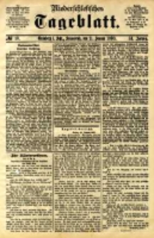 Niederschlesisches Tageblatt, no 18 (Grünberg i. Schl., Sonnabend, den 21. Januar 1893)