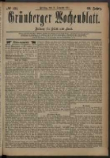 Grünberger Wochenblatt: Zeitung für Stadt und Land, No. 131. (31. October 1884)