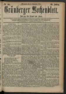 Gr&uuml;nberger Wochenblatt: Zeitung f&uuml;r Stadt und Land, No. 151. (17. December 1884)