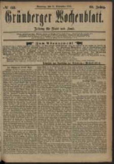 Gr&uuml;nberger Wochenblatt: Zeitung f&uuml;r Stadt und Land, No. 153. (21. December 1884)