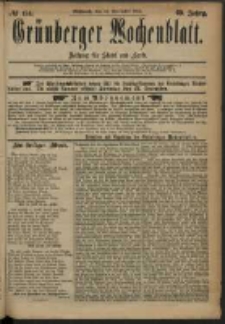 Grünberger Wochenblatt: Zeitung für Stadt und Land, No. 154. (24. December 1884)