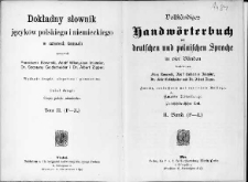 Dokładny słownik języków polskiego i niemieckiego w czterech tomach : Dział 1 : Część polsko-niemiecka : T. 2 : (P-Z)
