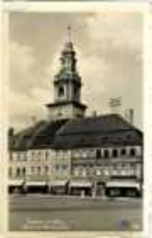 Krosno Odrzańskie / Crossen a.d. Oder; Markt mit Marienkirche