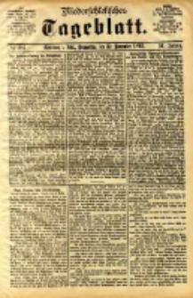 Niederschlesisches Tageblatt, no 281 (Grünberg i. Schl., Donnerstag, den 30. November 1893)
