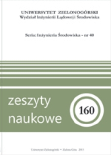 Zeszyty Naukowe Uniwersytetu Zielonogórskiego: Inżynieria Środowiska, Tom 40