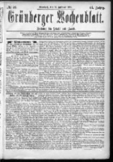 Grünberger Wochenblatt: Zeitung für Stadt und Land, No. 24. (25. Februar 1885)