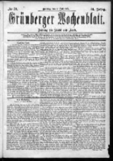 Grünberger Wochenblatt: Zeitung für Stadt und Land, No. 79. (3. Juli 1885)
