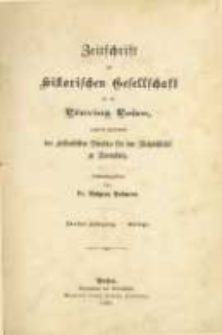 Zeitschrift der Historischen Gesellschaft f&uuml;r die Provinz Posen, zugleich Zeitschrift des Historischen Vereins f&uuml;r den Netzedistrikt zu Bromberg, Jg. 5 - Beilage (1889)