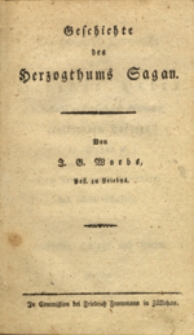 Geschichte des Herzogthums Sagan