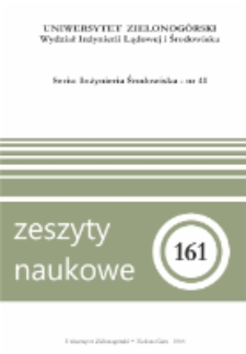 Zeszyty Naukowe Uniwersytetu Zielonogórskiego: Inżynieria Środowiska, Tom 41