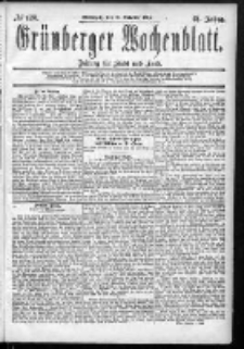 Grünberger Wochenblatt: Zeitung für Stadt und Land, No. 126. (21. October 1885)