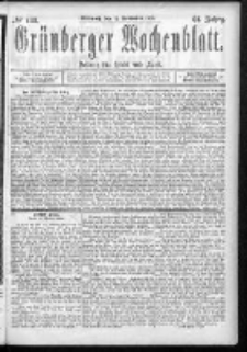 Grünberger Wochenblatt: Zeitung für Stadt und Land, No. 138. (18. November 1885)