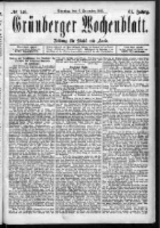 Grünberger Wochenblatt: Zeitung für Stadt und Land, No. 146. (6. December 1885)